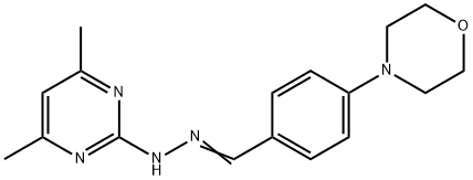 4-(4-morpholinyl)benzaldehyde (4,6-dimethyl-2-pyrimidinyl)hydrazone Struktur