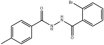 2-bromo-N'-(4-methylbenzoyl)benzohydrazide Struktur