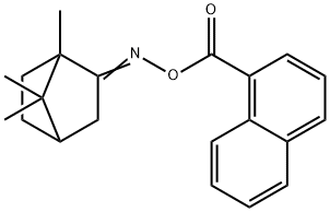 1,7,7-trimethylbicyclo[2.2.1]heptan-2-one O-(1-naphthoyl)oxime Struktur