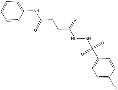 4-{2-[(4-chlorophenyl)sulfonyl]hydrazino}-4-oxo-N-phenylbutanamide Struktur