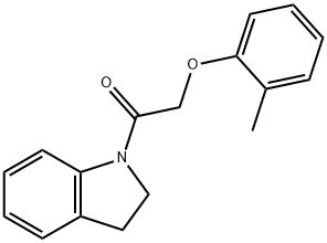 1-[(2-methylphenoxy)acetyl]indoline Struktur