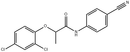 N-(4-cyanophenyl)-2-(2,4-dichlorophenoxy)propanamide Struktur