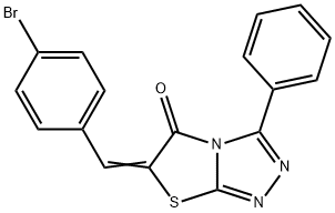 6-(4-bromobenzylidene)-3-phenyl[1,3]thiazolo[2,3-c][1,2,4]triazol-5(6H)-one Struktur