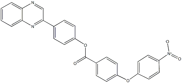 4-(2-quinoxalinyl)phenyl 4-{4-nitrophenoxy}benzoate Struktur