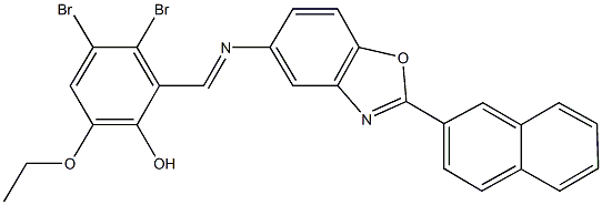 3,4-dibromo-6-ethoxy-2-({[2-(2-naphthyl)-1,3-benzoxazol-5-yl]imino}methyl)phenol Struktur