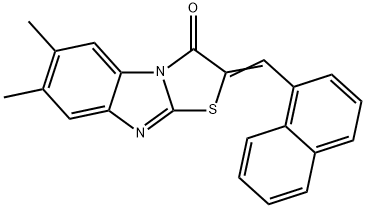 6,7-dimethyl-2-(1-naphthylmethylene)[1,3]thiazolo[3,2-a]benzimidazol-3(2H)-one Struktur