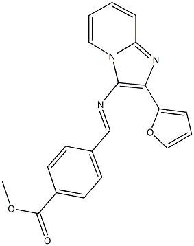 methyl 4-({[2-(2-furyl)imidazo[1,2-a]pyridin-3-yl]imino}methyl)benzoate Struktur