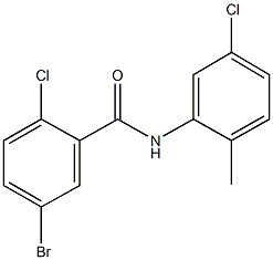 5-bromo-2-chloro-N-(5-chloro-2-methylphenyl)benzamide Struktur