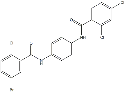 N-{4-[(5-bromo-2-chlorobenzoyl)amino]phenyl}-2,4-dichlorobenzamide Struktur