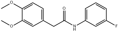 2-(3,4-dimethoxyphenyl)-N-(3-fluorophenyl)acetamide Struktur