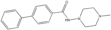 N-(4-methyl-1-piperazinyl)[1,1'-biphenyl]-4-carboxamide Struktur