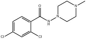 2,4-dichloro-N-(4-methylpiperazin-1-yl)benzamide Struktur