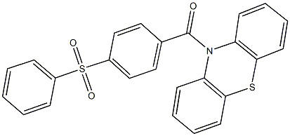 10-[4-(phenylsulfonyl)benzoyl]-10H-phenothiazine Struktur