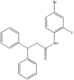 N-(4-bromo-2-fluorophenyl)-3,3-diphenylpropanamide Struktur