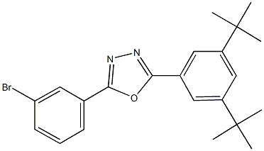 2-(3-bromophenyl)-5-(3,5-ditert-butylphenyl)-1,3,4-oxadiazole Struktur