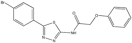 N-[5-(4-bromophenyl)-1,3,4-thiadiazol-2-yl]-2-phenoxyacetamide Struktur