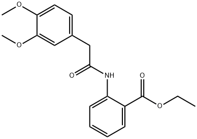 ethyl 2-{[(3,4-dimethoxyphenyl)acetyl]amino}benzoate Struktur