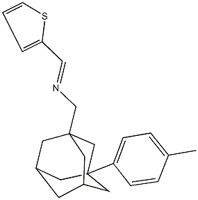 N-{[3-(4-methylphenyl)-1-adamantyl]methyl}-N-(2-thienylmethylene)amine Struktur