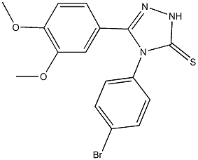 4-(4-bromophenyl)-5-(3,4-dimethoxyphenyl)-4H-1,2,4-triazole-3-thiol Struktur