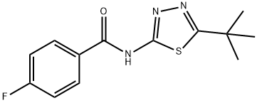 N-(5-tert-butyl-1,3,4-thiadiazol-2-yl)-4-fluorobenzamide Struktur