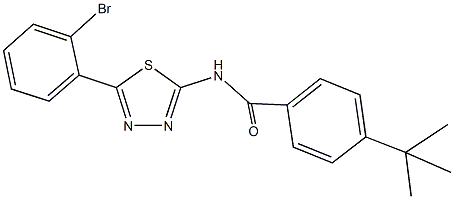 N-[5-(2-bromophenyl)-1,3,4-thiadiazol-2-yl]-4-tert-butylbenzamide Struktur