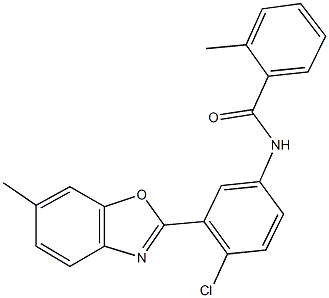 N-[4-chloro-3-(6-methyl-1,3-benzoxazol-2-yl)phenyl]-2-methylbenzamide Struktur