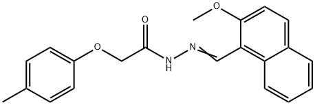 N'-[(2-methoxy-1-naphthyl)methylene]-2-(4-methylphenoxy)acetohydrazide Struktur