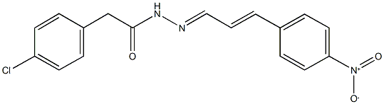 2-(4-chlorophenyl)-N'-(3-{4-nitrophenyl}-2-propenylidene)acetohydrazide Struktur