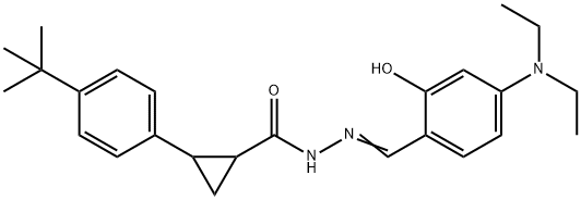 2-(4-tert-butylphenyl)-N'-[4-(diethylamino)-2-hydroxybenzylidene]cyclopropanecarbohydrazide Struktur