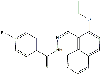 4-bromo-N'-[(2-ethoxy-1-naphthyl)methylene]benzohydrazide Struktur