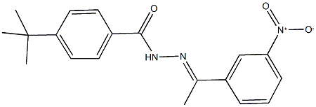 4-tert-butyl-N'-(1-{3-nitrophenyl}ethylidene)benzohydrazide Struktur