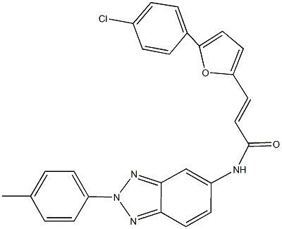 3-[5-(4-chlorophenyl)-2-furyl]-N-[2-(4-methylphenyl)-2H-1,2,3-benzotriazol-5-yl]acrylamide Struktur