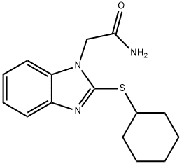 2-[2-(cyclohexylsulfanyl)-1H-benzimidazol-1-yl]acetamide Struktur