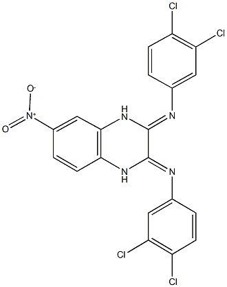 2,3-bis(3,4-dichloroanilino)-6-nitroquinoxaline Struktur