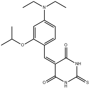 5-[4-(diethylamino)-2-isopropoxybenzylidene]-2-thioxodihydro-4,6(1H,5H)-pyrimidinedione Struktur