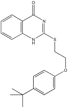 2-{[2-(4-tert-butylphenoxy)ethyl]sulfanyl}-4(1H)-quinazolinone Struktur