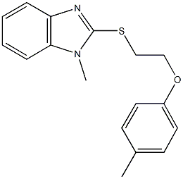 2-[(1-methyl-1H-benzimidazol-2-yl)sulfanyl]ethyl 4-methylphenyl ether Struktur