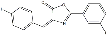 4-(4-iodobenzylidene)-2-(3-iodophenyl)-1,3-oxazol-5(4H)-one Struktur