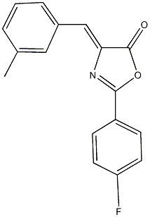 2-(4-fluorophenyl)-4-(3-methylbenzylidene)-1,3-oxazol-5(4H)-one Struktur