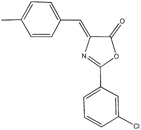 2-(3-chlorophenyl)-4-(4-methylbenzylidene)-1,3-oxazol-5(4H)-one Struktur