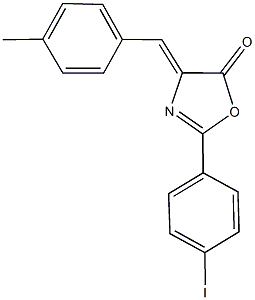 2-(4-iodophenyl)-4-(4-methylbenzylidene)-1,3-oxazol-5(4H)-one Struktur