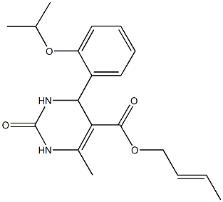 2-butenyl 4-(2-isopropoxyphenyl)-6-methyl-2-oxo-1,2,3,4-tetrahydro-5-pyrimidinecarboxylate Struktur