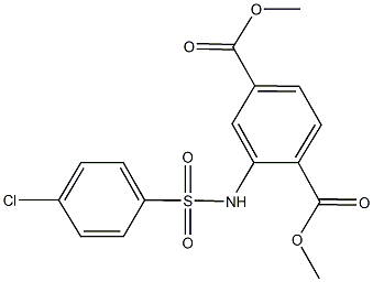 dimethyl 2-{[(4-chlorophenyl)sulfonyl]amino}terephthalate Struktur