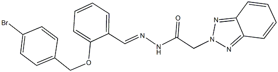 2-(2H-1,2,3-benzotriazol-2-yl)-N'-{2-[(4-bromobenzyl)oxy]benzylidene}acetohydrazide Struktur