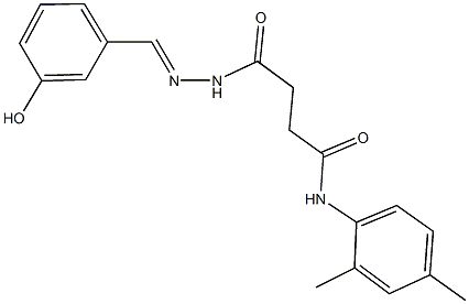 N-(2,4-dimethylphenyl)-4-[2-(3-hydroxybenzylidene)hydrazino]-4-oxobutanamide Struktur