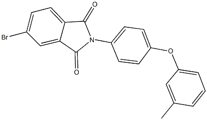 5-bromo-2-[4-(3-methylphenoxy)phenyl]-1H-isoindole-1,3(2H)-dione Struktur