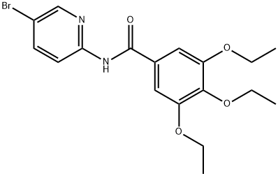 N-(5-bromo-2-pyridinyl)-3,4,5-triethoxybenzamide Struktur