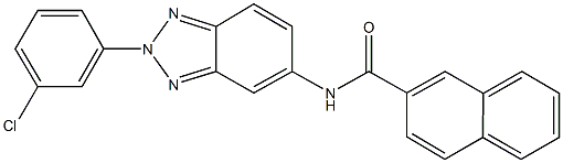 N-[2-(3-chlorophenyl)-2H-1,2,3-benzotriazol-5-yl]-2-naphthamide Struktur