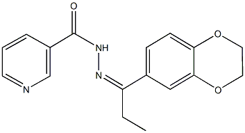 N'-[1-(2,3-dihydro-1,4-benzodioxin-6-yl)propylidene]nicotinohydrazide Struktur