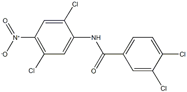 3,4-dichloro-N-{2,5-dichloro-4-nitrophenyl}benzamide Struktur